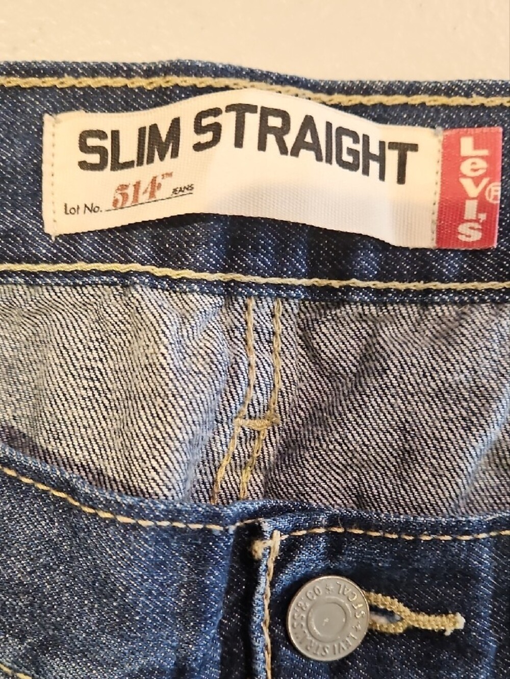 Levi's 514 Slim Straight Dark Blue Mid Weight Soft Denim Jeans 0205